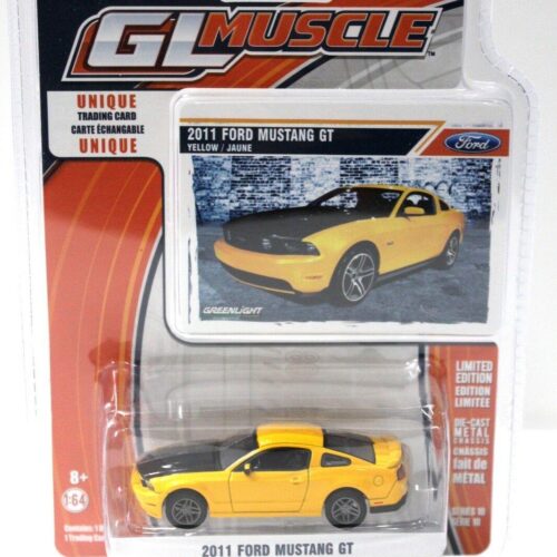 1:64 Greenlight Ford Mustang GT 2011 yellow/ black