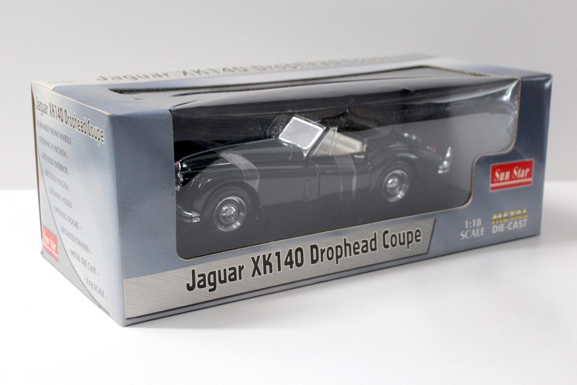 1:18 Sun Star Jaguar XK140 Drophead Coupe dark green