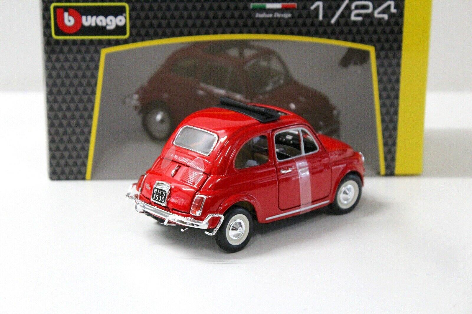 1:24 Bburago Fiat 500L red 1968