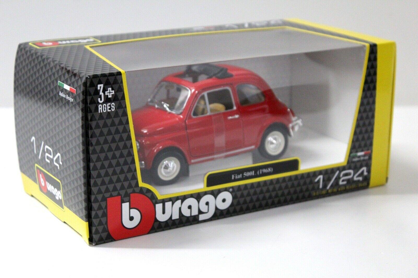 1:24 Bburago Fiat 500L red 1968