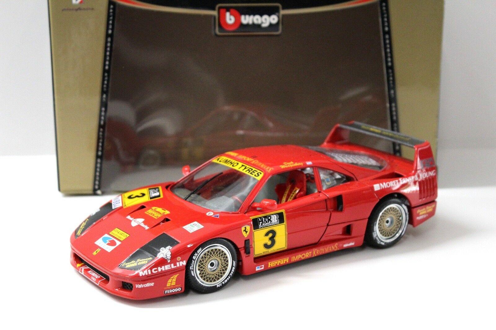1:18 Bburago Ferrari F40 Kroymans 1996 "C. SCRIMANTE" #3 red