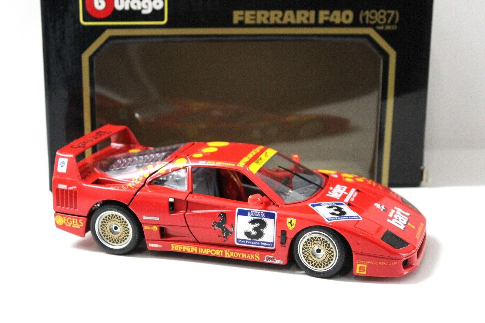 1:18 Bburago Ferrari F40 Kroymans #3 "C. SCRIMANTE"