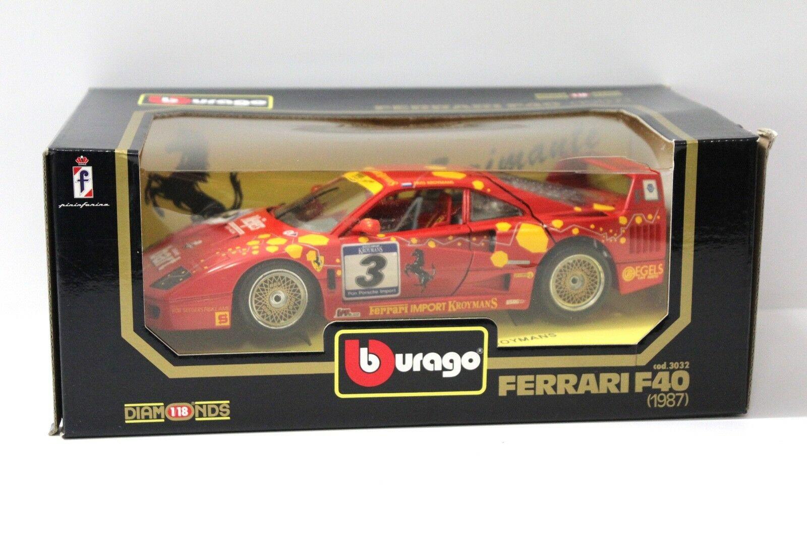 1:18 Bburago Ferrari F40 Kroymans #3 "C. SCRIMANTE"