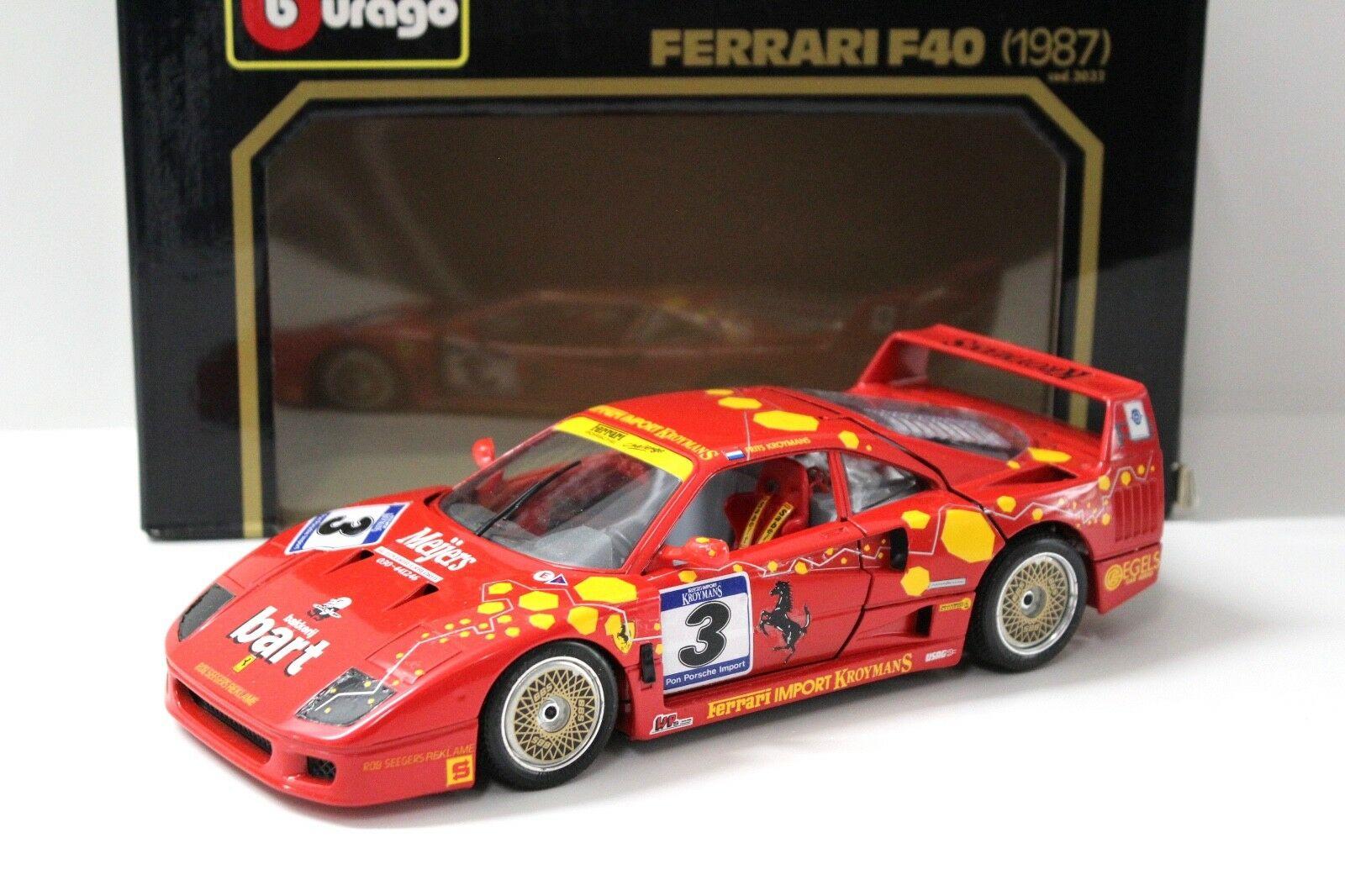 ID 44591 orig 1.jpg 1:18 Bburago Ferrari F40 Kroymans #3 "C. SCRIMANTE"