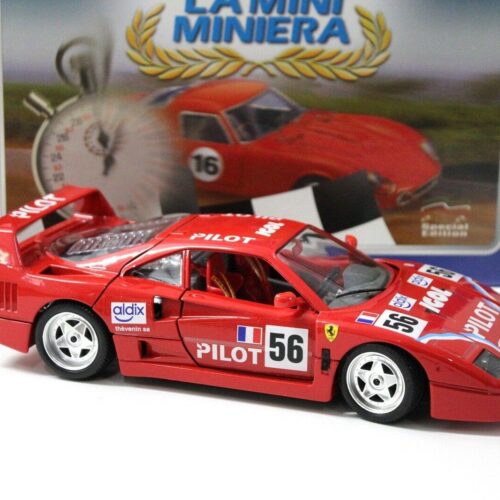 1:18 Bburago Ferrari F40 "PILOT" #56 LA MINI MINIERA red
