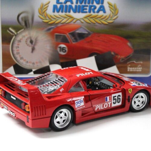1:18 Bburago Ferrari F40 "PILOT" #56 LA MINI MINIERA red