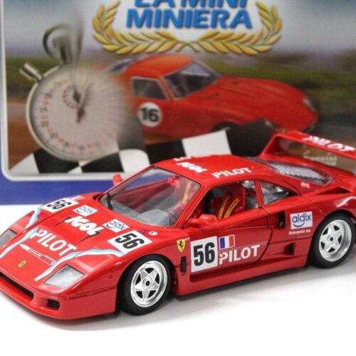 1:18 Bburago Ferrari F40 "PILOT" #56 LA MINI MINIERA red