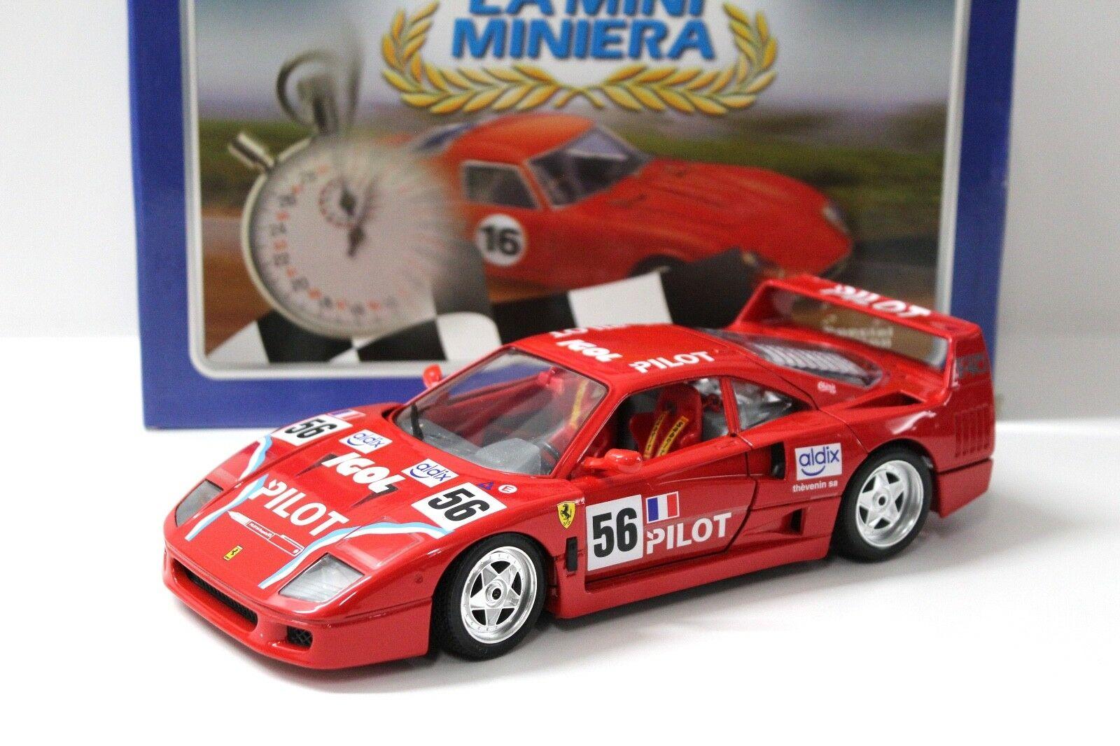 ID 44609 orig 1.jpg 1:18 Bburago Ferrari F40 "PILOT" #56 LA MINI MINIERA red