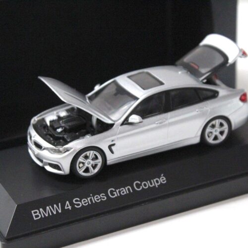 1:43 Kyosho BMW 4er 4 Series Gran Coupe silver DEALER VERSION