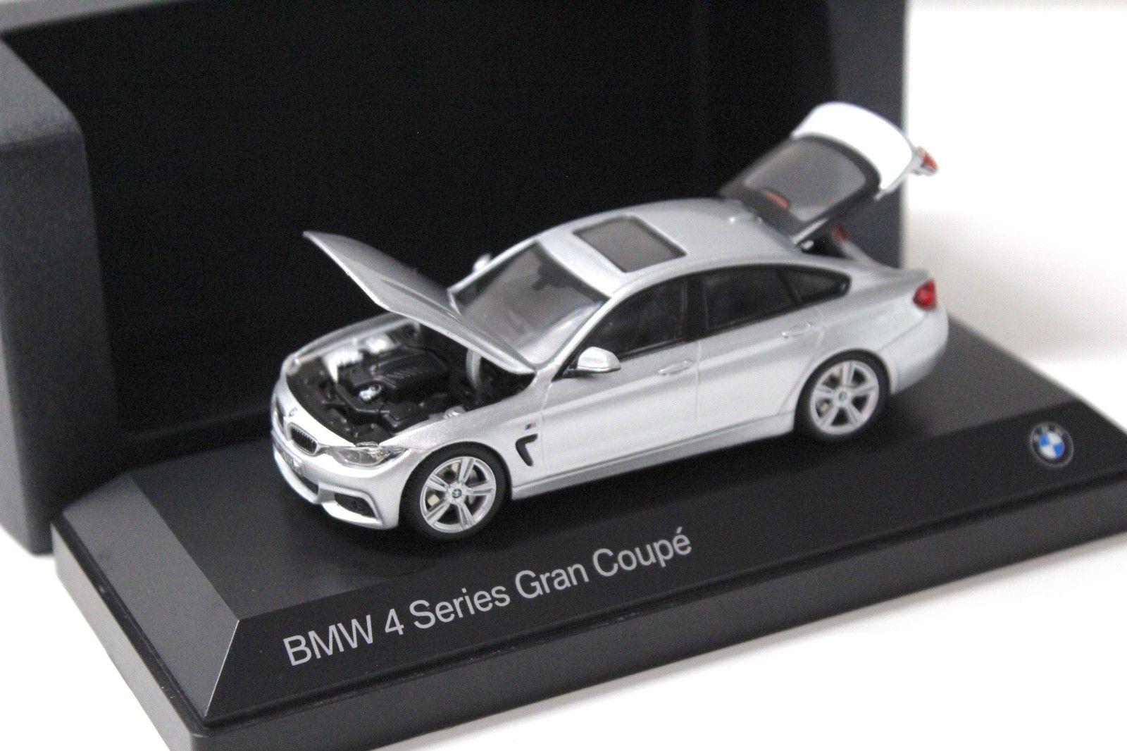 1:43 Kyosho BMW 4er 4 Series Gran Coupe silver DEALER VERSION