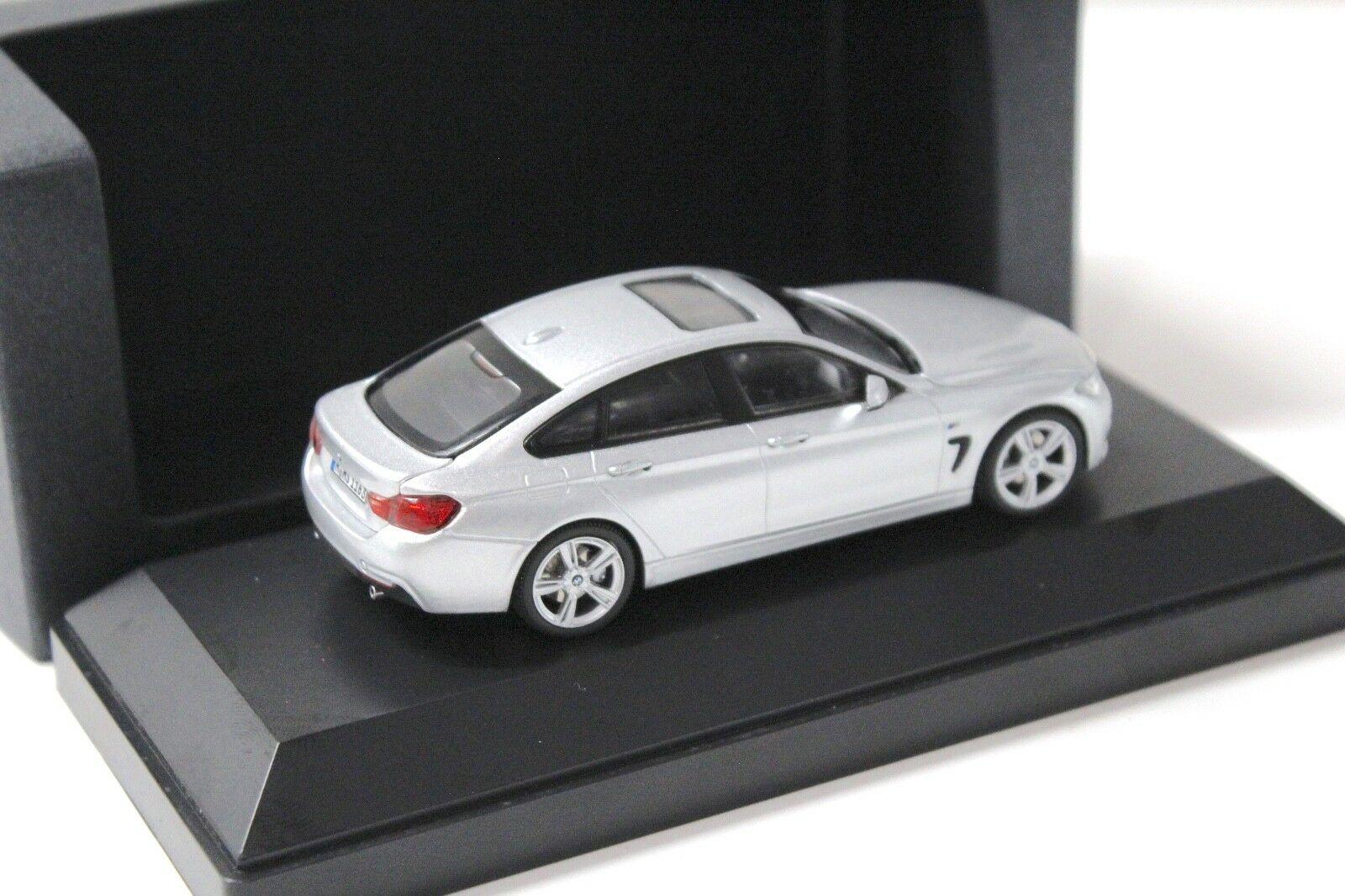 1:43 Kyosho BMW 4er 4 Series Gran Coupe silver DEALER VERSION