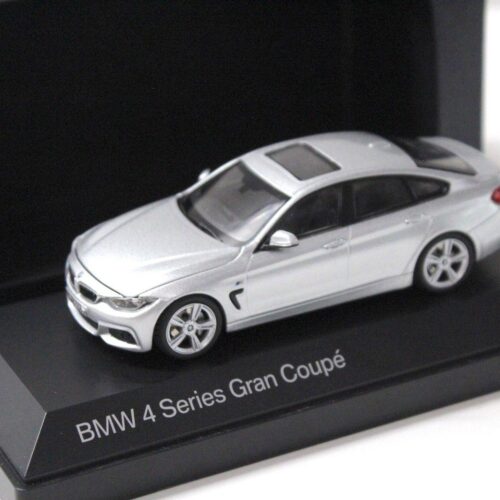 1:43 Kyosho BMW 4er 4 Series Gran Coupe silver DEALER VERSION