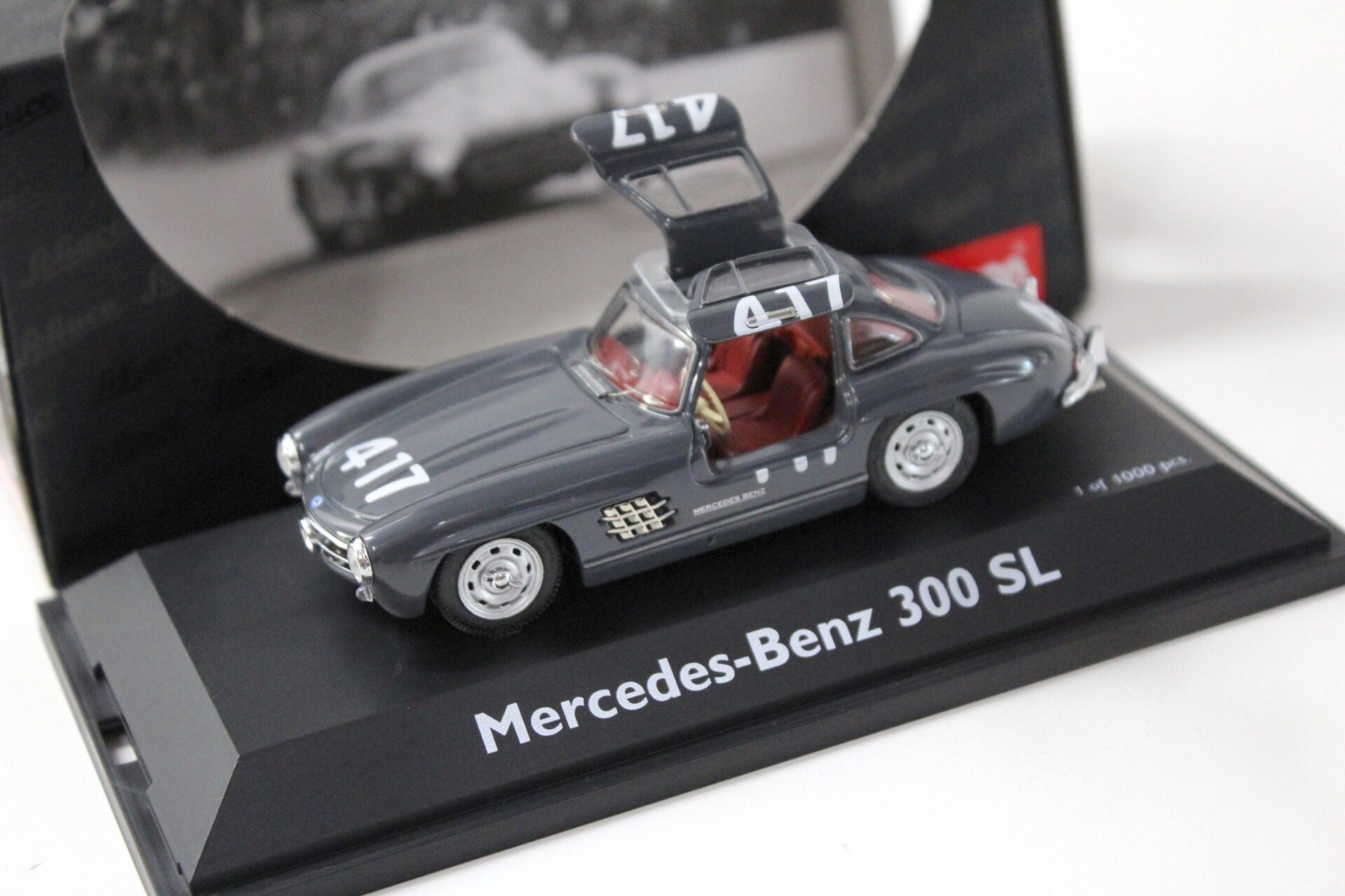 1:43 Schuco Mercedes 300SL Mille Miglia 1955 grey #417