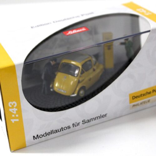 1:43 Schuco BMW Isetta Deutsche Post Diorama + 2 Figuren yellow