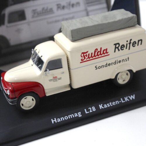 1:43 Schuco Hanomag L28 Kasten-LKW Fulda Reifen beige