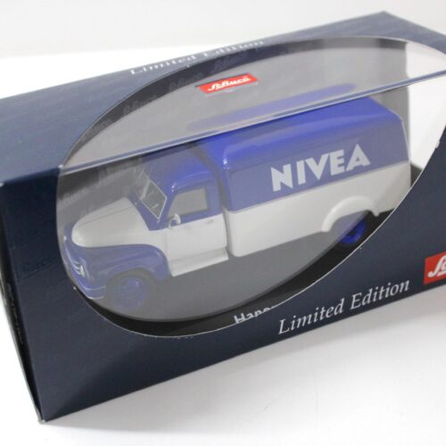 1:43 Schuco Hanomag L28 Koffer-Kasten LKW NIVEA blue/ white