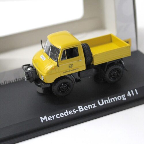 1:43 Schuco Mercedes Unimog 411 Deutsche Post yellow
