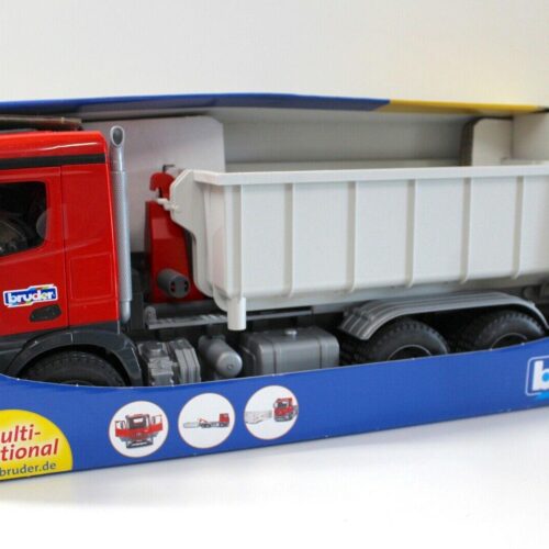 1:16 Bruder Mercedes Arocs LKW Abrollcontainer red