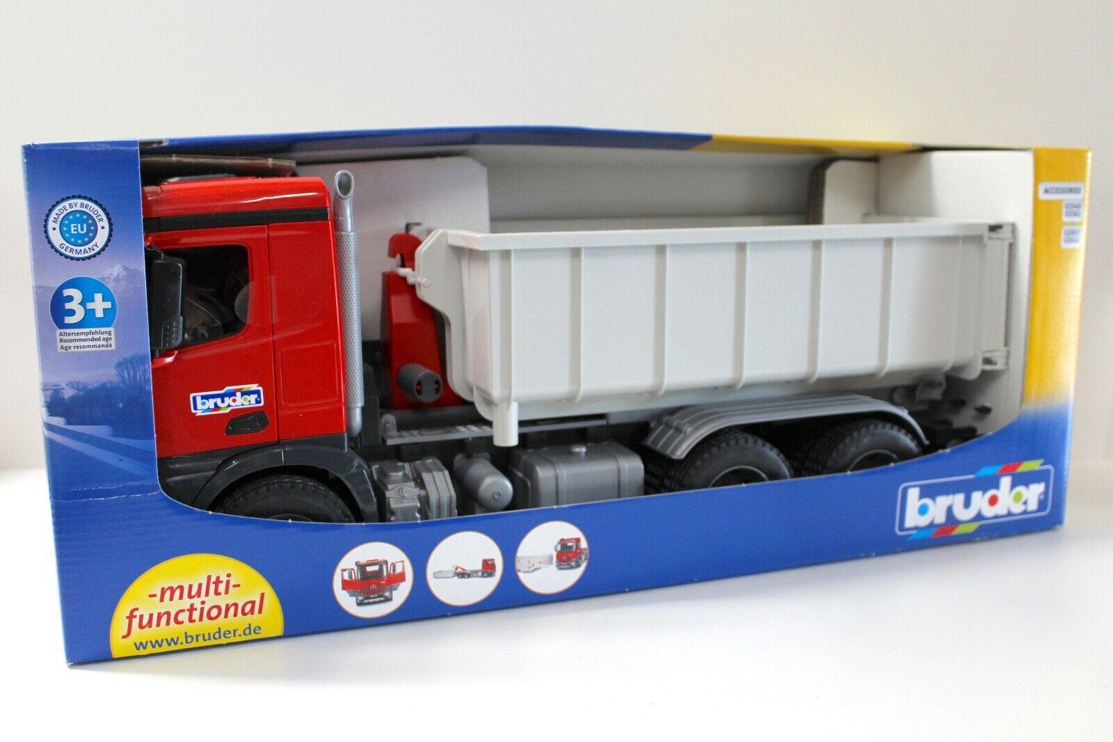 1:16 Bruder Mercedes Arocs LKW Abrollcontainer red