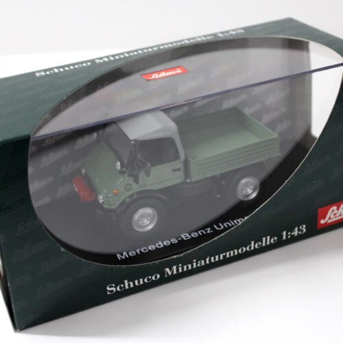1:43 Schuco Mercedes Unimog 406 green / gray Top - Image 3