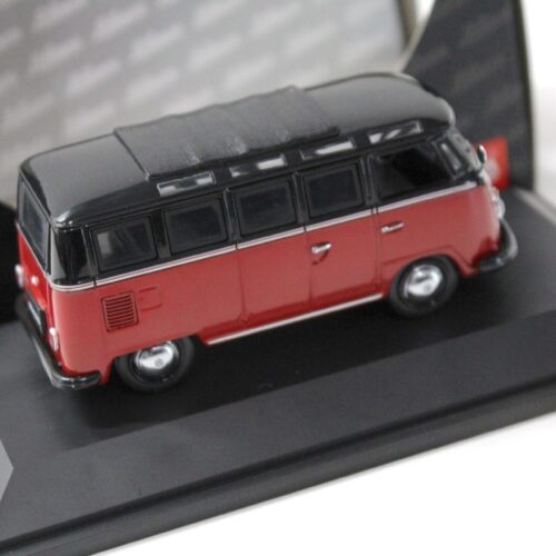 1:43 Schuco VW Bus T1 Samba dark red/ black