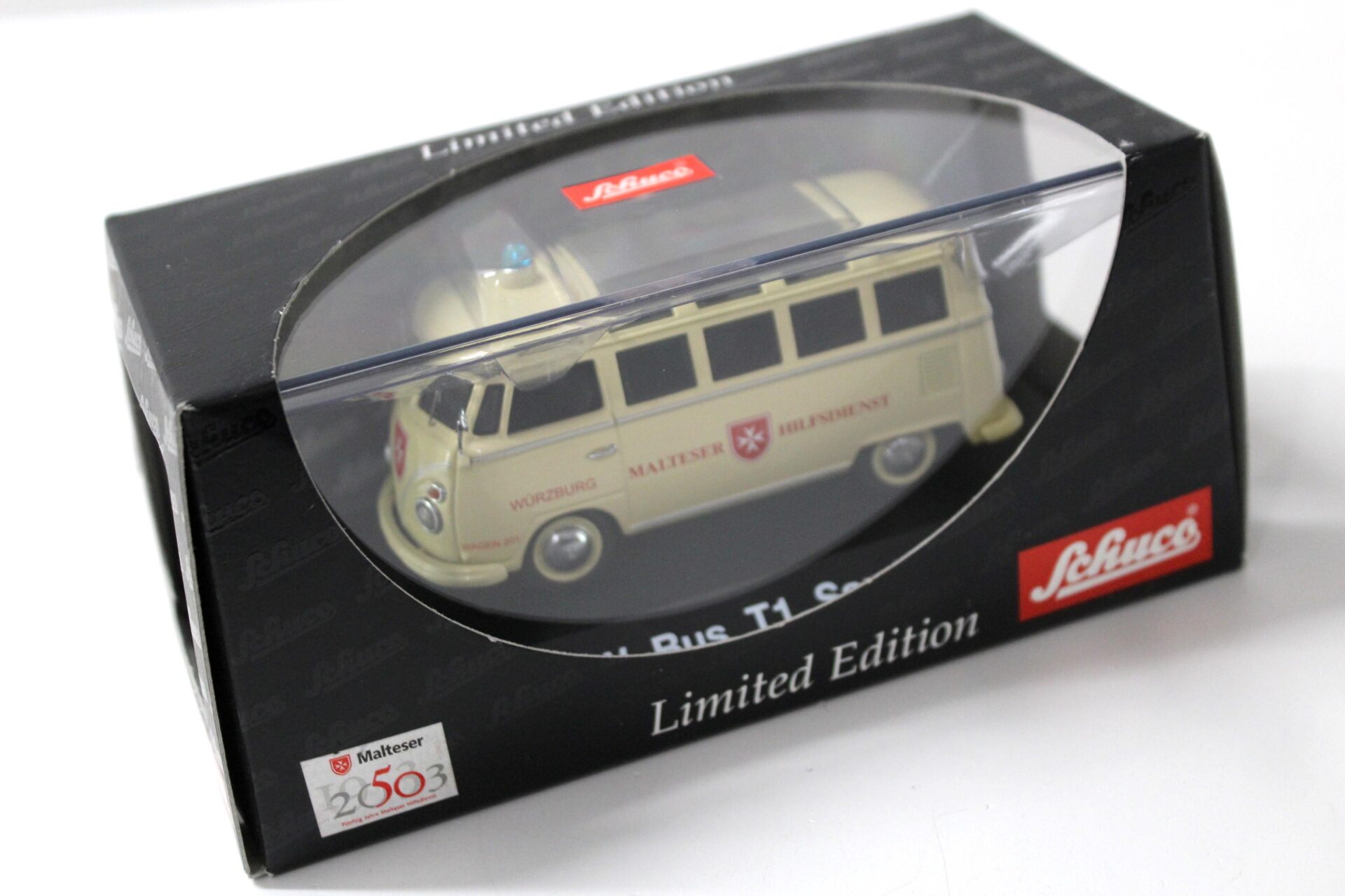 1:43 Schuco VW Bus T1 Samba Malteser Hilfsdienst Würzburg