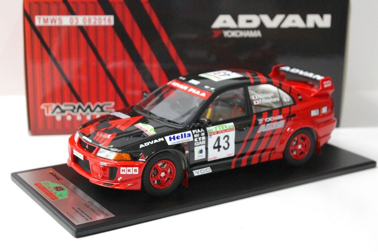 1:18 Tarmac Mitsubishi Lancer Evolution V WRC #43 Rally New Zealand