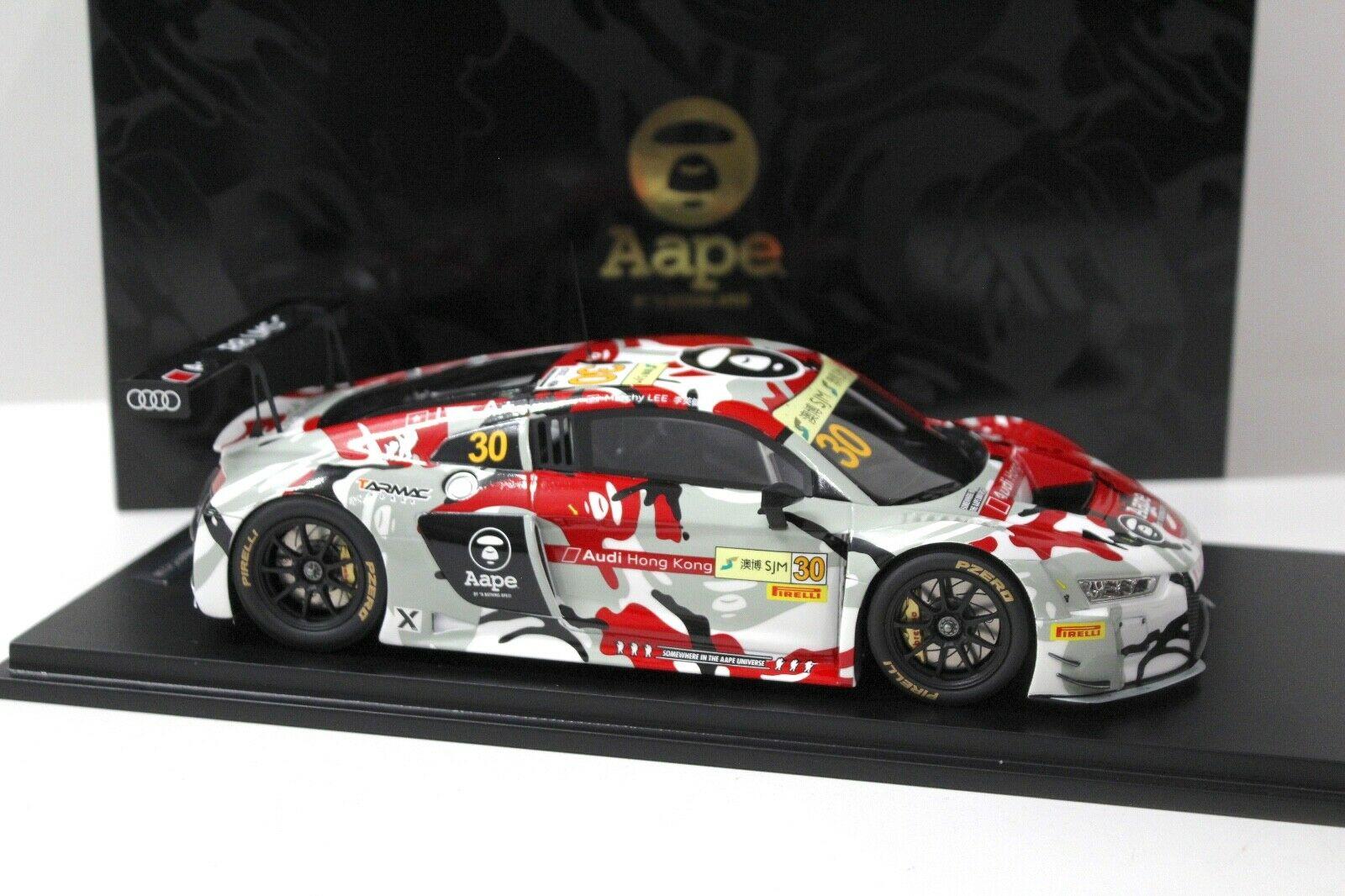 1:18 Tarmac Audi R8 LMS AAPE Audi HK #30 Lee FIA GT Macau