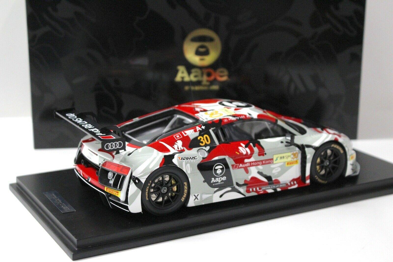 1:18 Tarmac Audi R8 LMS AAPE Audi HK #30 Lee FIA GT Macau