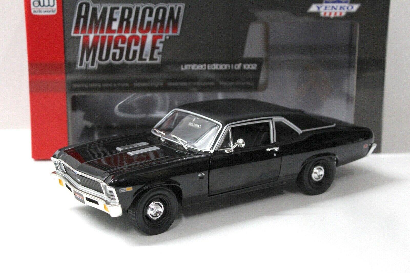 1:18 Auto World Chevrolet Nova Yenko 1969 black