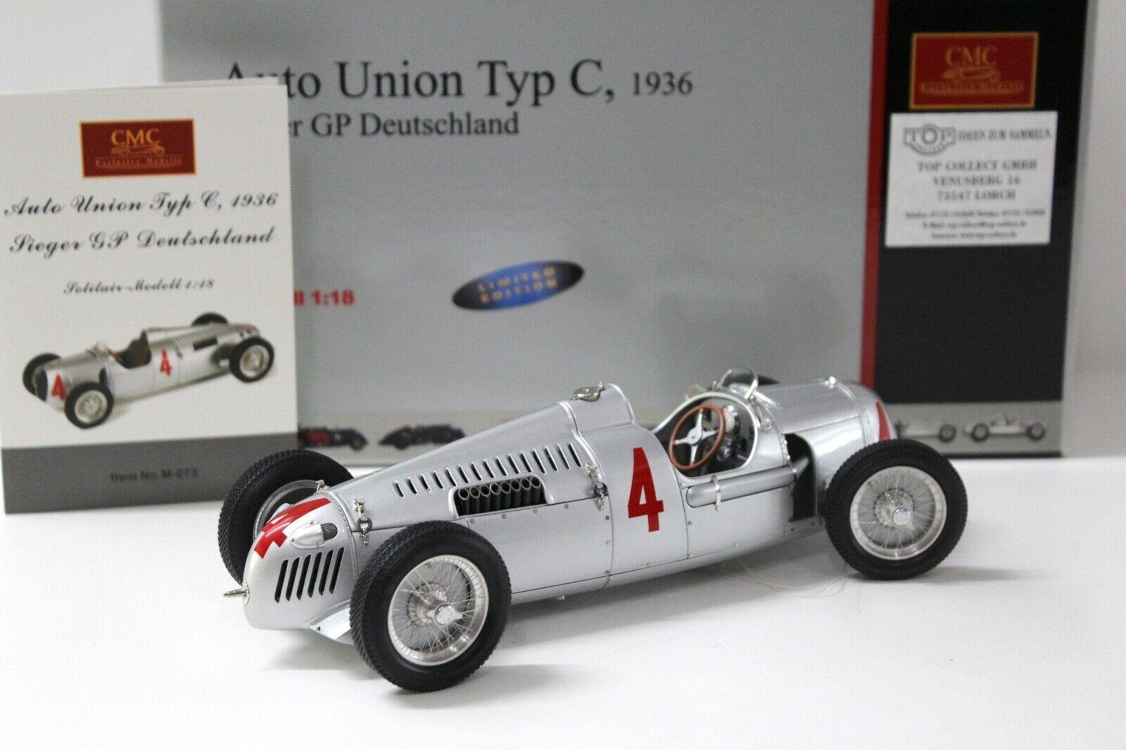 1:18 CMC Auto Union Typ C 1936 Sieger GP Deutschland silver