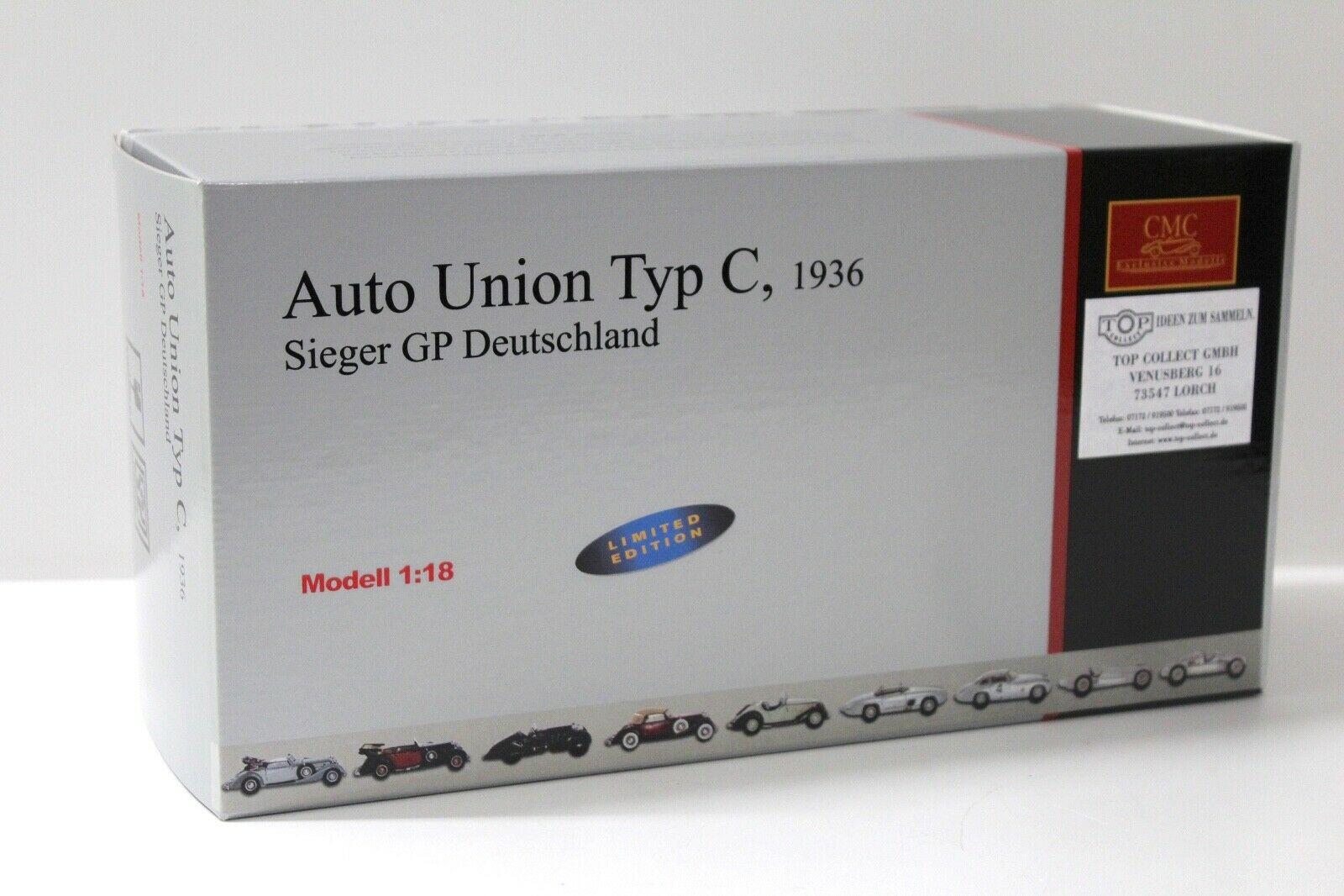 1:18 CMC Auto Union Typ C 1936 Sieger GP Deutschland silver