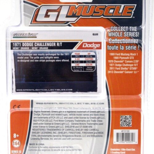 1:64 Greenlight Dodge Challenger R/T 1971 orange