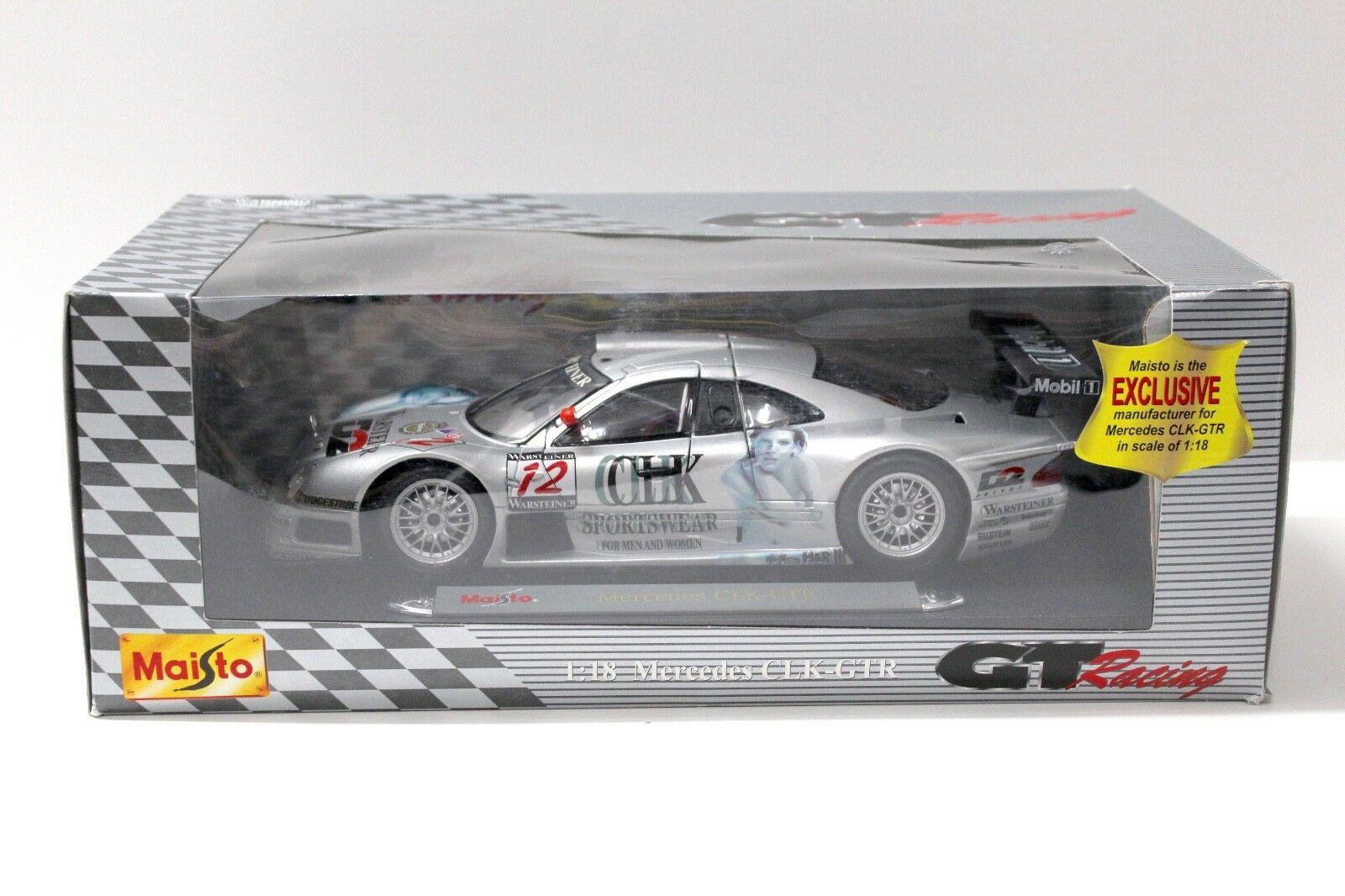 1:18 Maisto Mercedes CLK GTR #12 "SPORTSWEAR" silver