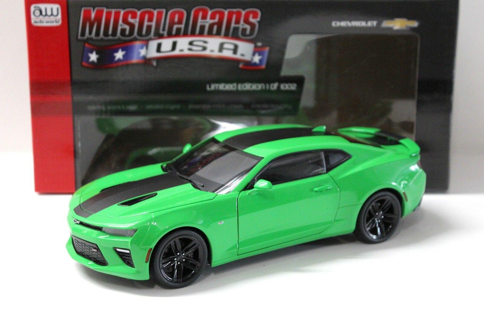 1:18 AUTO World Chevrolet Camaro SS 2017 Krypton green