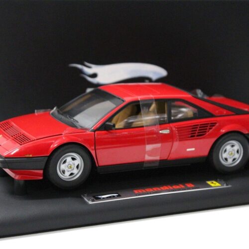 1:18 Hot Wheels SUPER Elite Ferrari Mondial 8 red *LEATHER BASE*