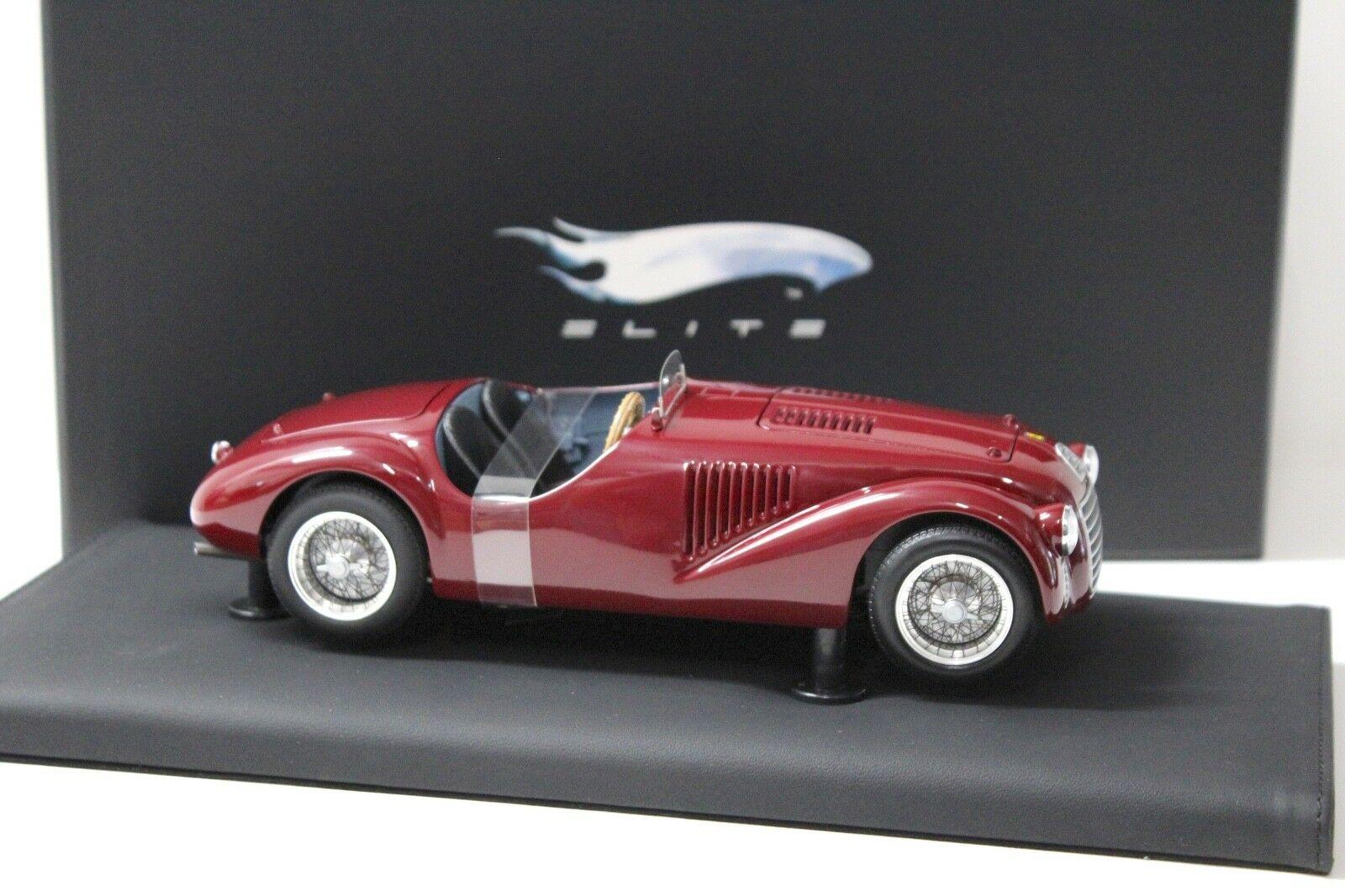 1:18 Hot Wheels SUPER Elite Ferrari 125 S dark red *LEATHER BASE*