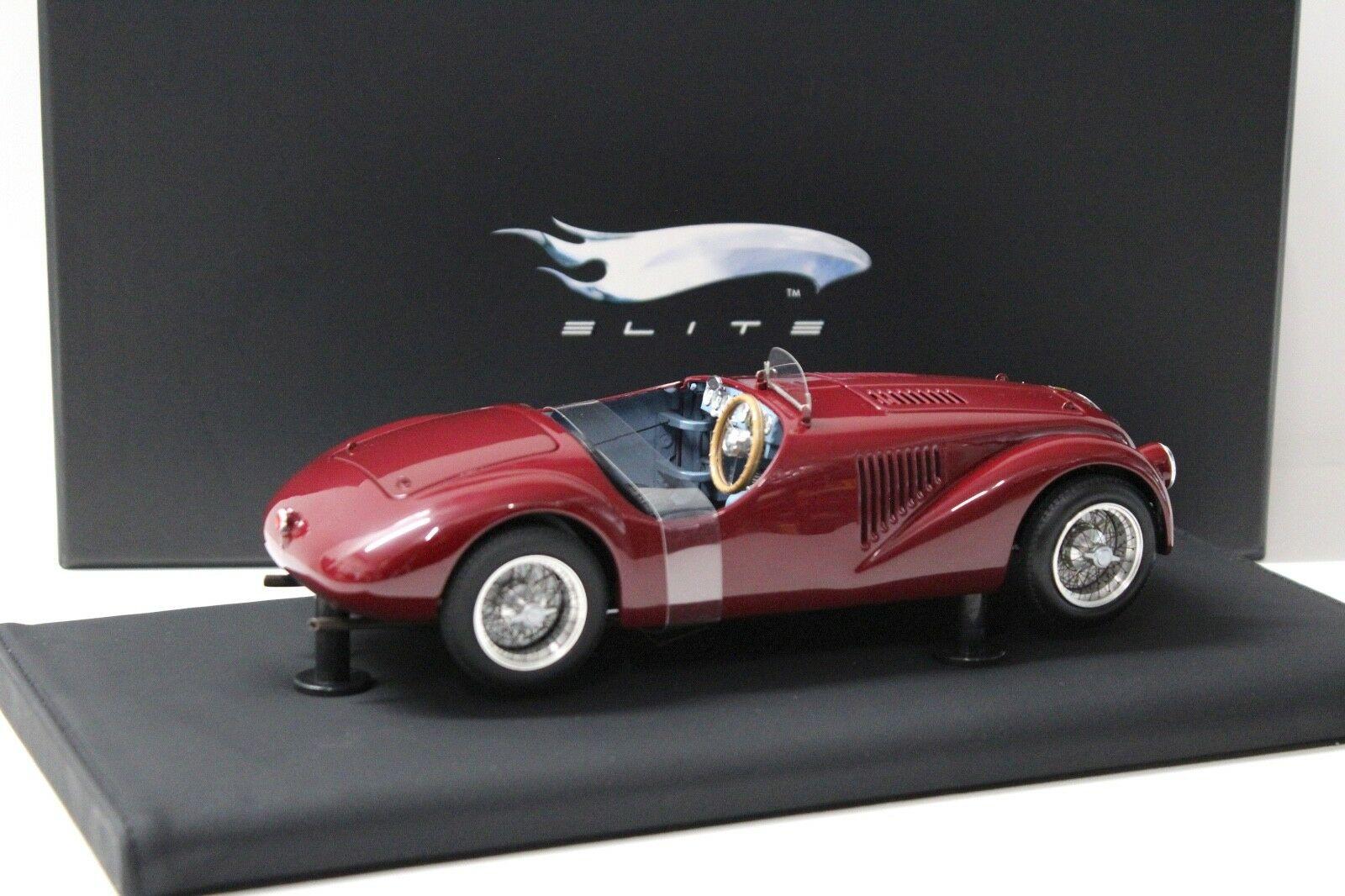 1:18 Hot Wheels SUPER Elite Ferrari 125 S dark red *LEATHER BASE*