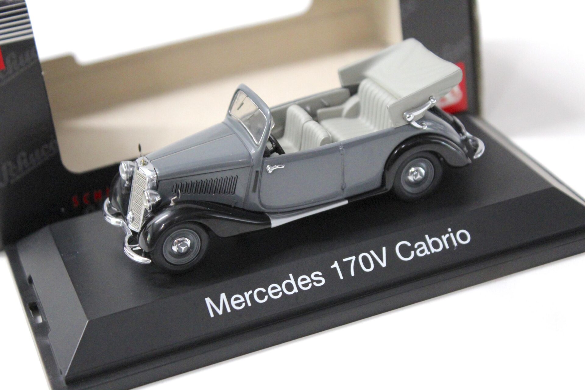 ID 45658 orig.jpg 1:43 Schuco Mercedes 170V Cabriolet open Top grey/ black