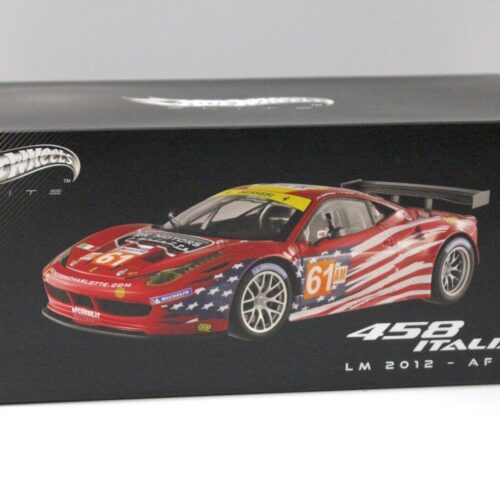 1:18 Hot Wheels Elite Ferrari 458 Italia GT2 LM 2012 AF Corse #61AM