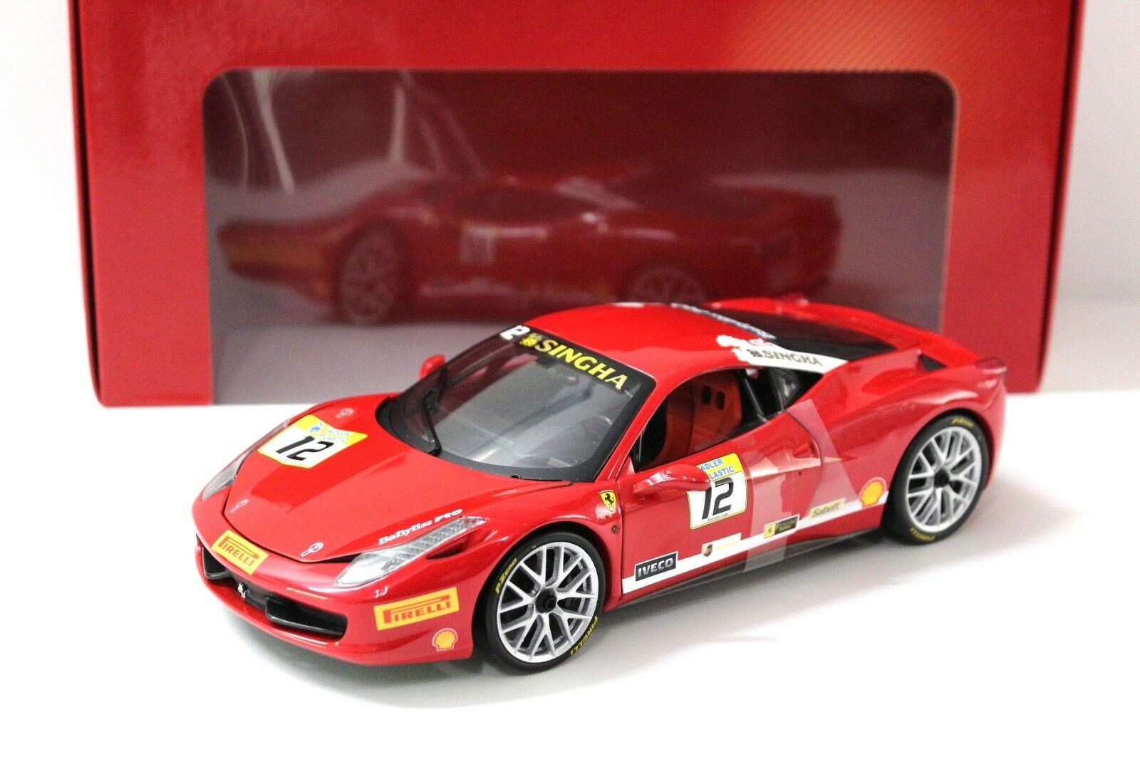 1:18 Hot Wheels Ferrari 458 Challenge 2011 red #12