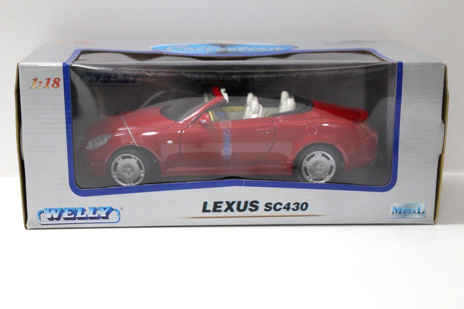 1:18 Welly Lexus SC430 Convertible red