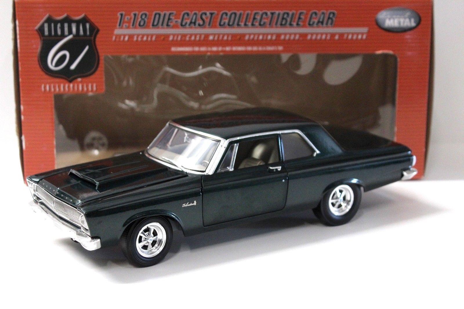 ID 45873 orig.jpg 1:18 Highway61 Plymouth Belvedere 1965 mystic green
