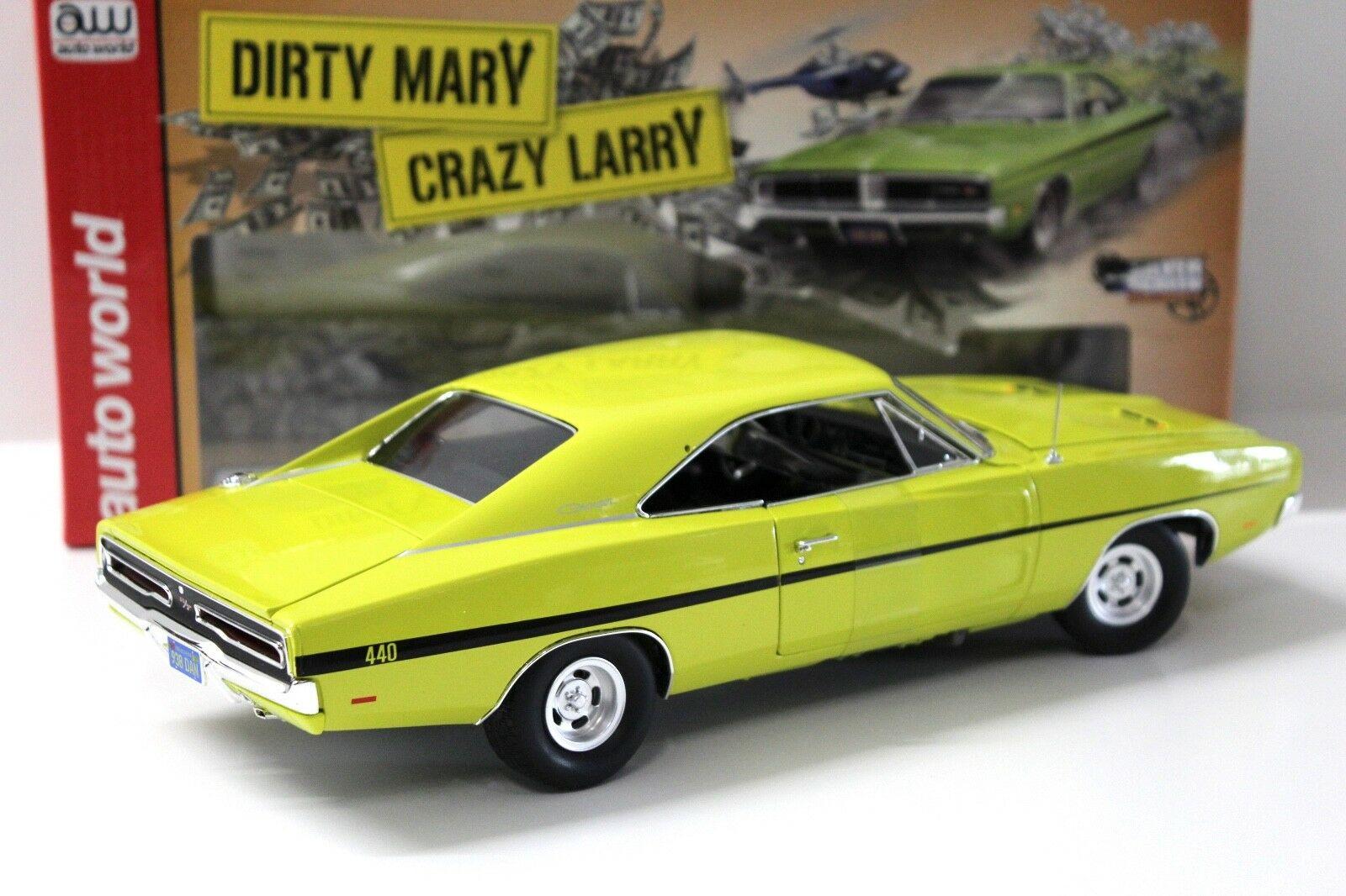 1:18 Auto World 1969 Dodge Charger R/T "CRAZY LARRY" green