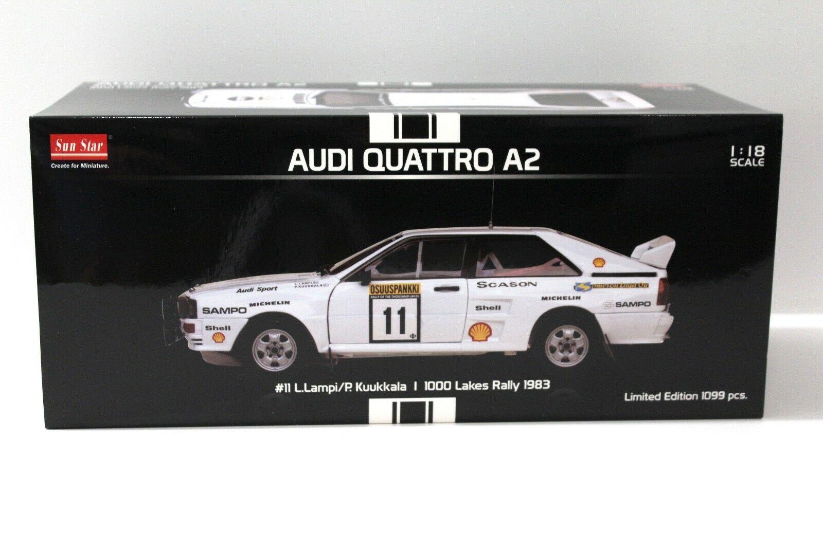 1:18 Sun Star Audi Quattro A2 Lakes Rally 1983 #11 white