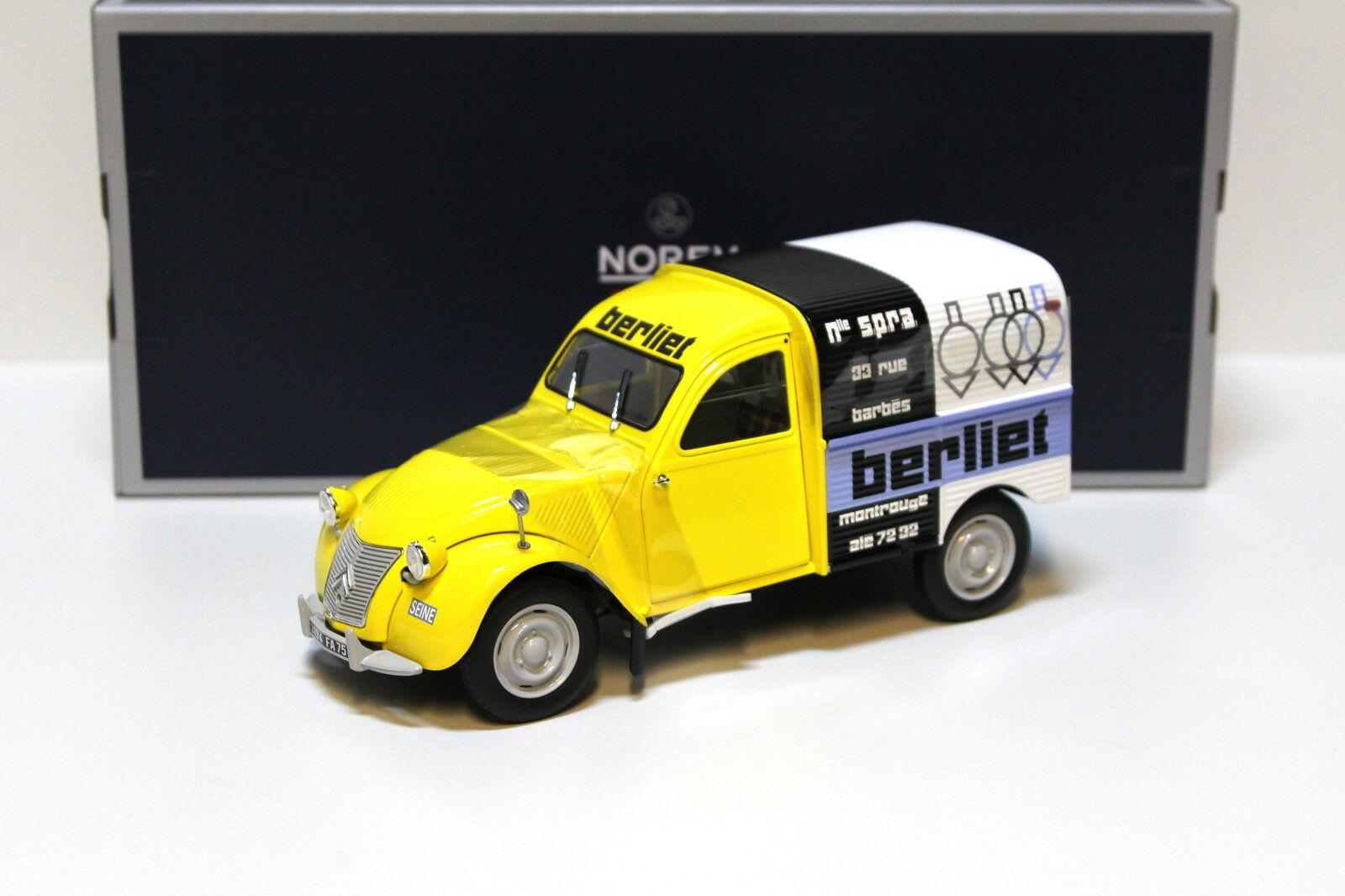 1:18 Norev Citroen 2CV Fourgonnette Assistance Berliet yellow