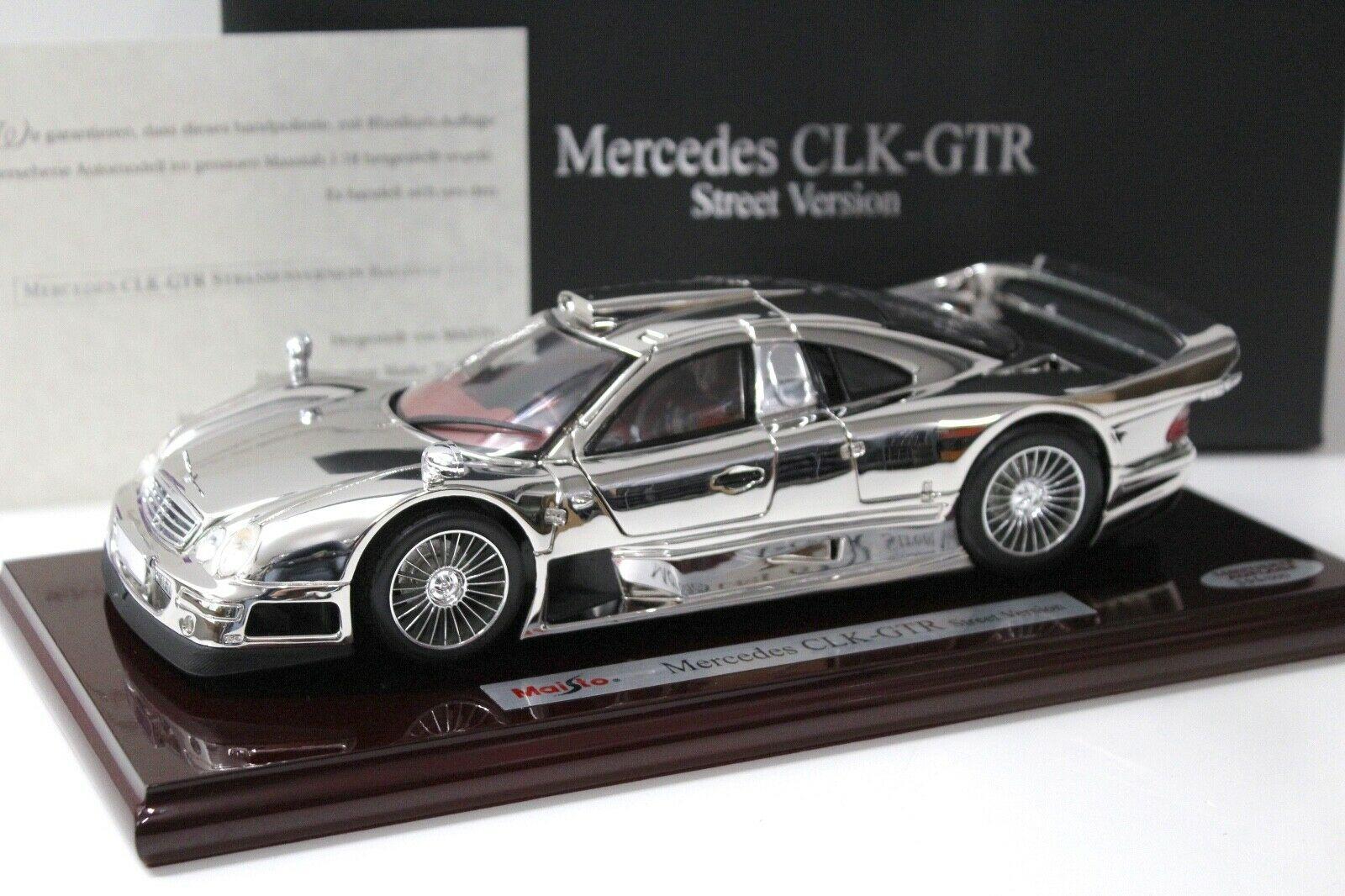 1:18 Maisto Mercedes CLK GTR Street RHODIUM EDITION