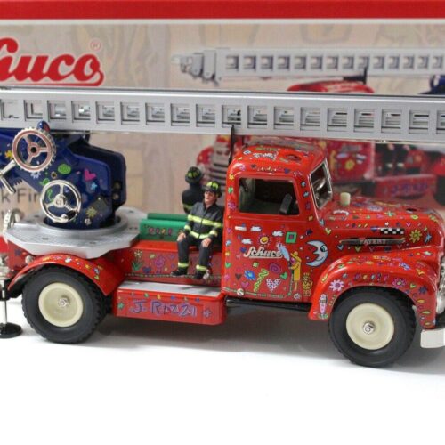 Schuco ars mundi James Rizzi New York Feuerwehr Drehleiter red