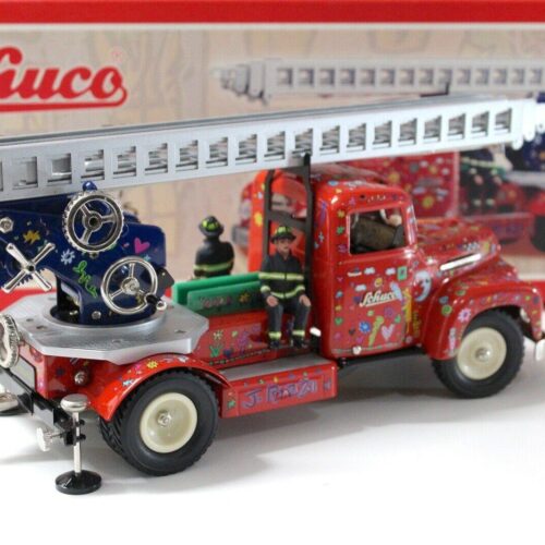 Schuco ars mundi James Rizzi New York Feuerwehr Drehleiter red
