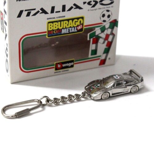 Bburago Ferrari F40 key fob ITALIA 1990 chrome/ metal - Image 2